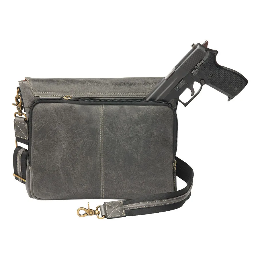 Crossbody Messenger Bag, Distressed Buffalo