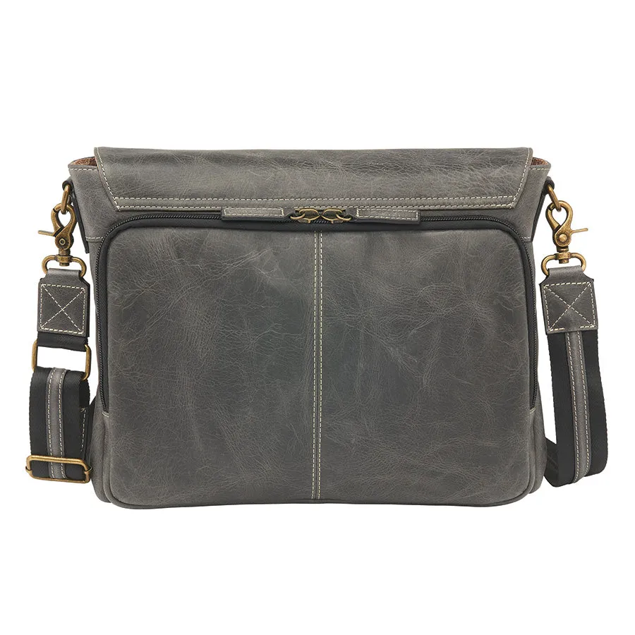 Crossbody Messenger Bag, Distressed Buffalo