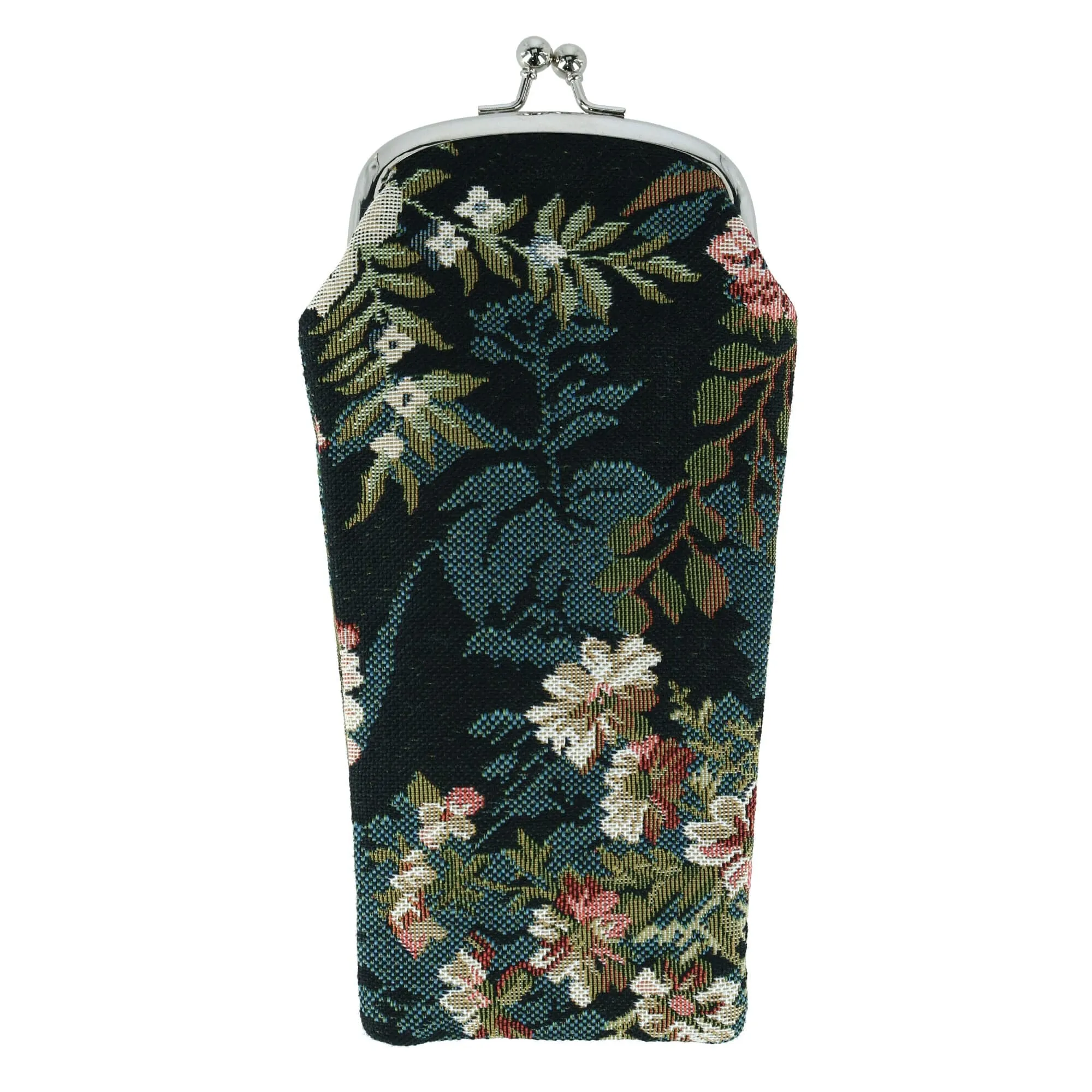 CTM® Women's Floral Print Tapestry Glasses Case and Coin Purse Set