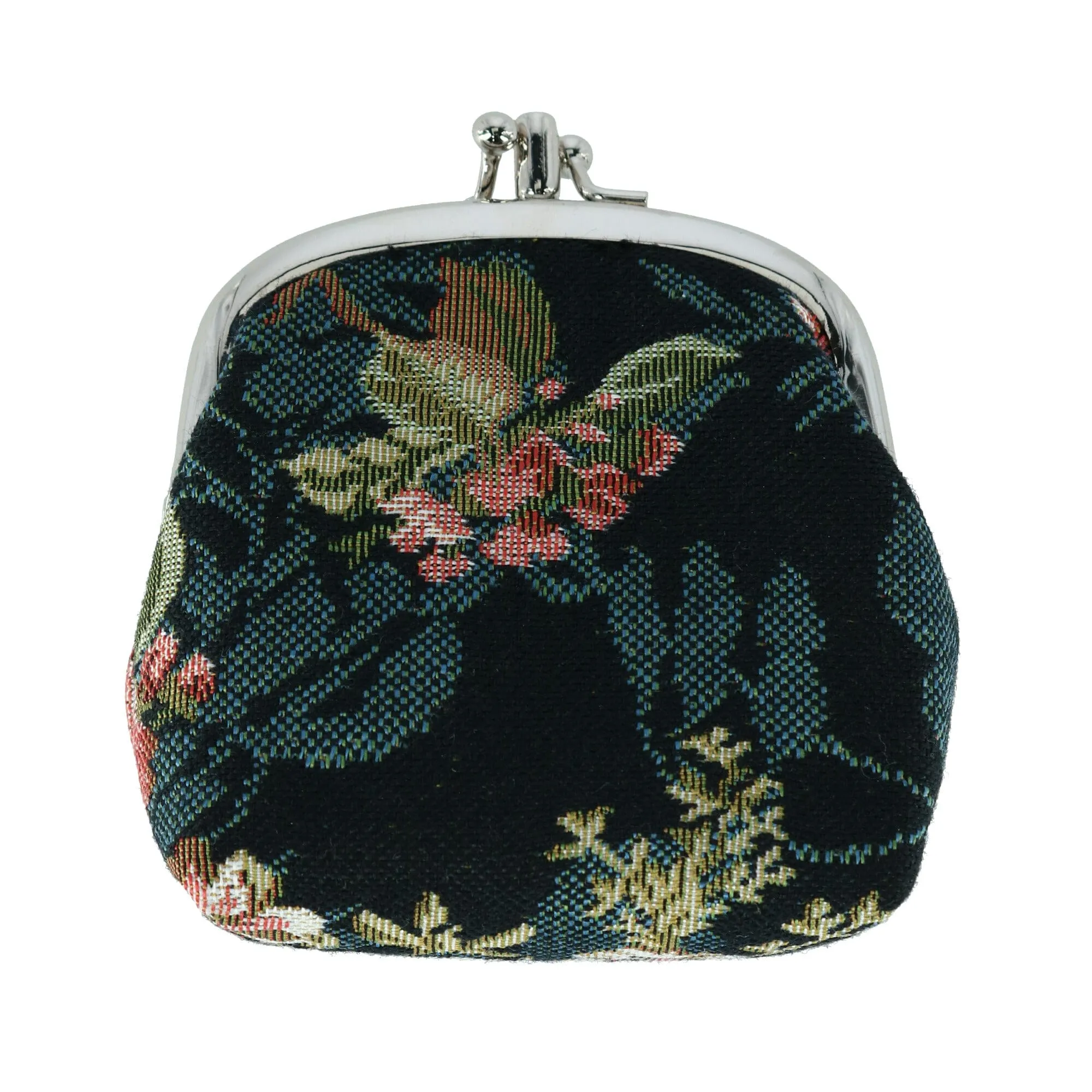 CTM® Women's Floral Print Tapestry Glasses Case and Coin Purse Set