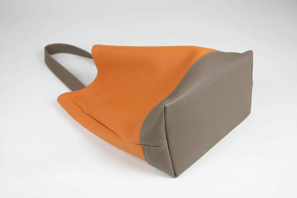 Cute Womens Coffee Leather Shoulder Tote Bag Best Tote Handbag Shopper Bag Purse for Ladies