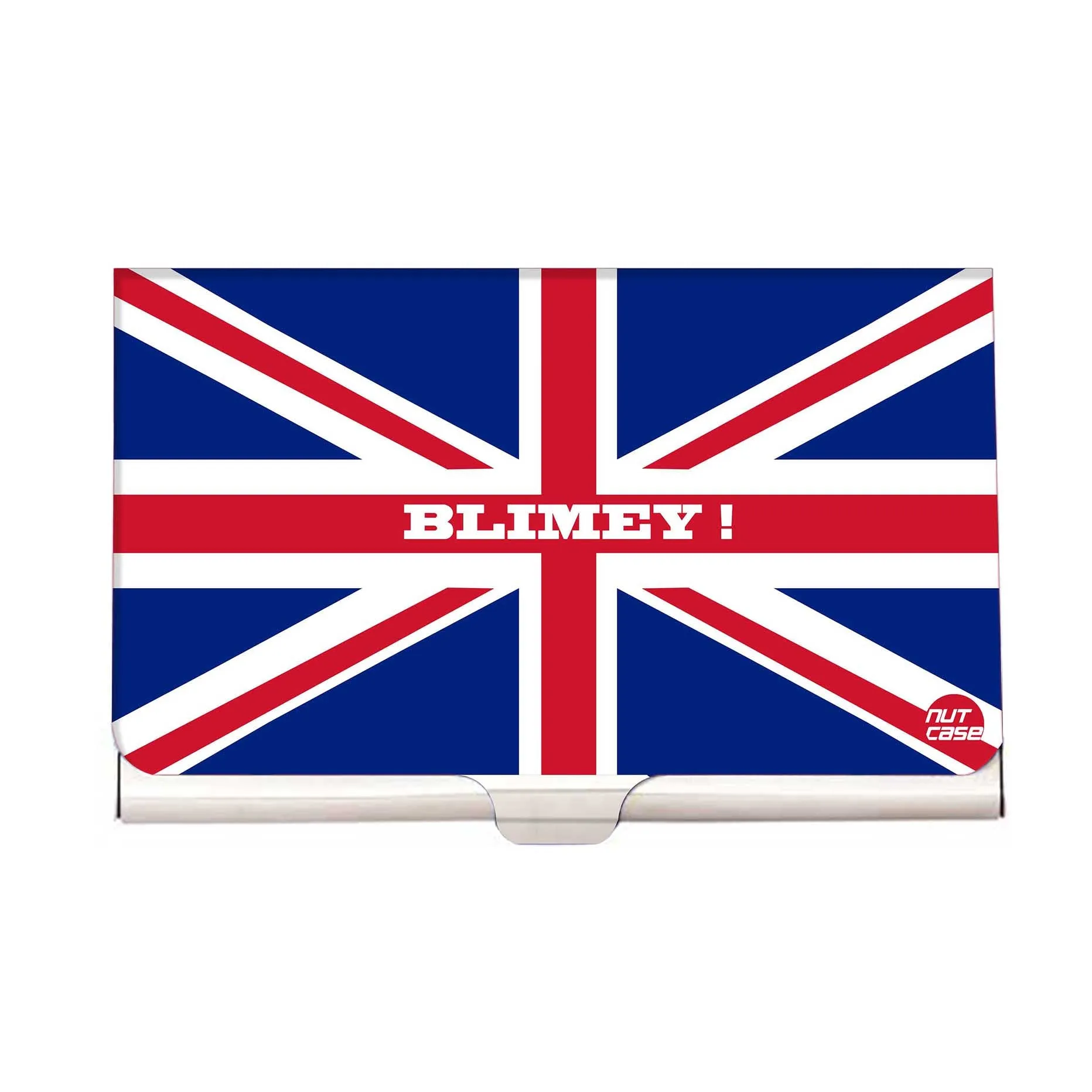 Designer Visiting Card Holder Nutcase - Blimey !  Union Jack British Flag