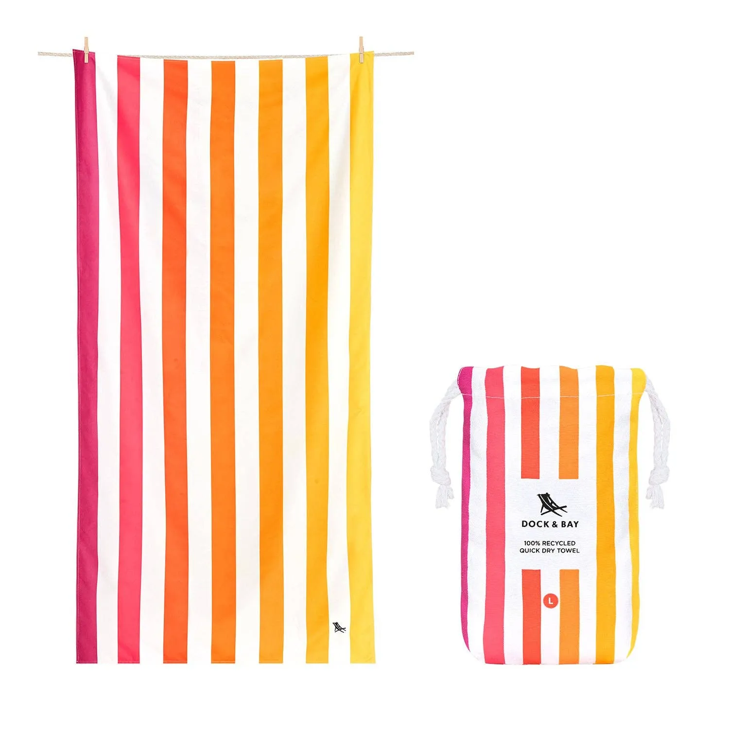 Dock & Bay Quick Dry Towels Peach Sunrise: Extra Large