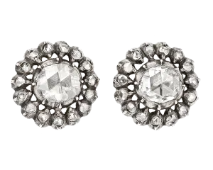 Edwardian Rose-Cut Diamond Earrings