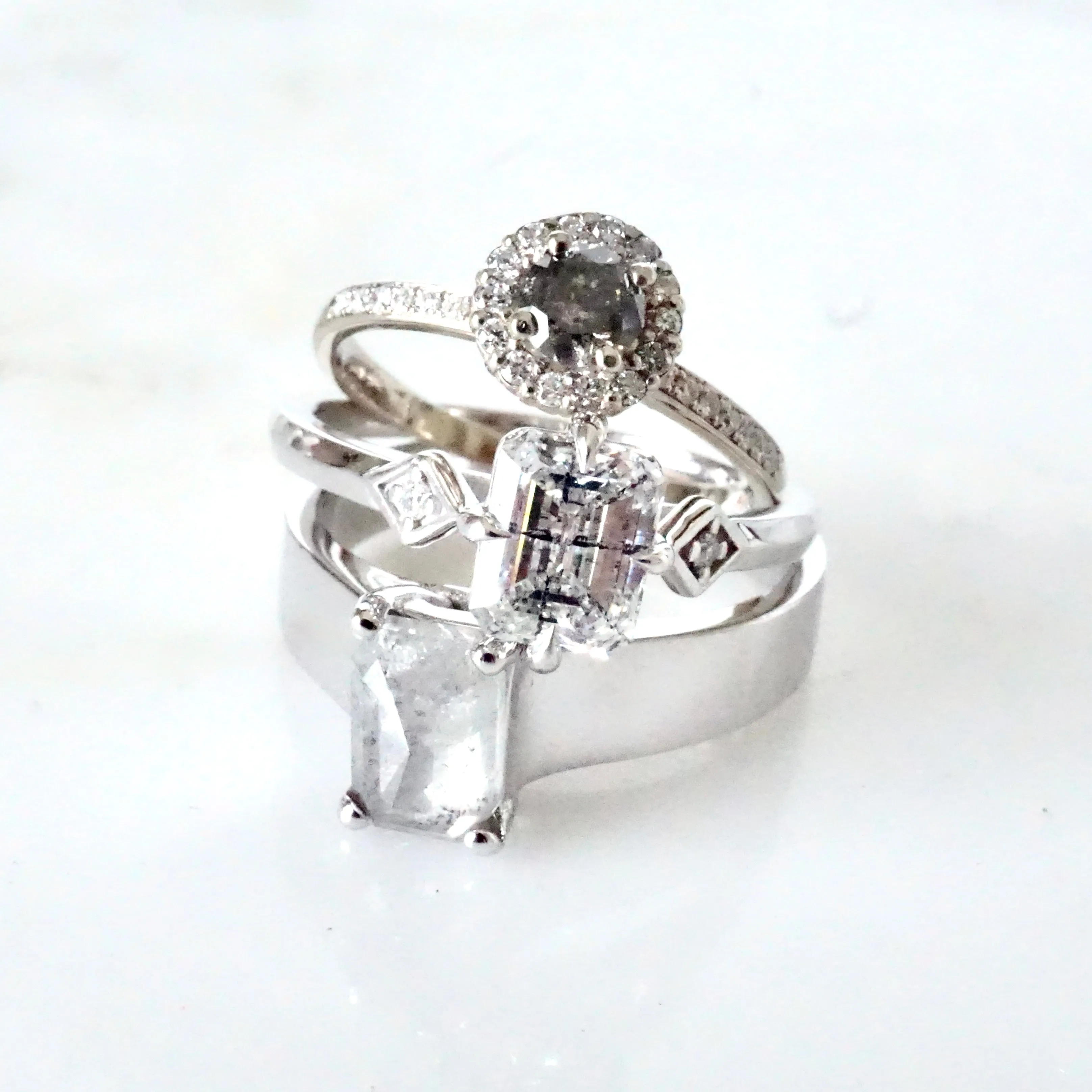 Emerald Cut Lab Diamond Engagement Ring - Alternative Diamond Engagement Ring