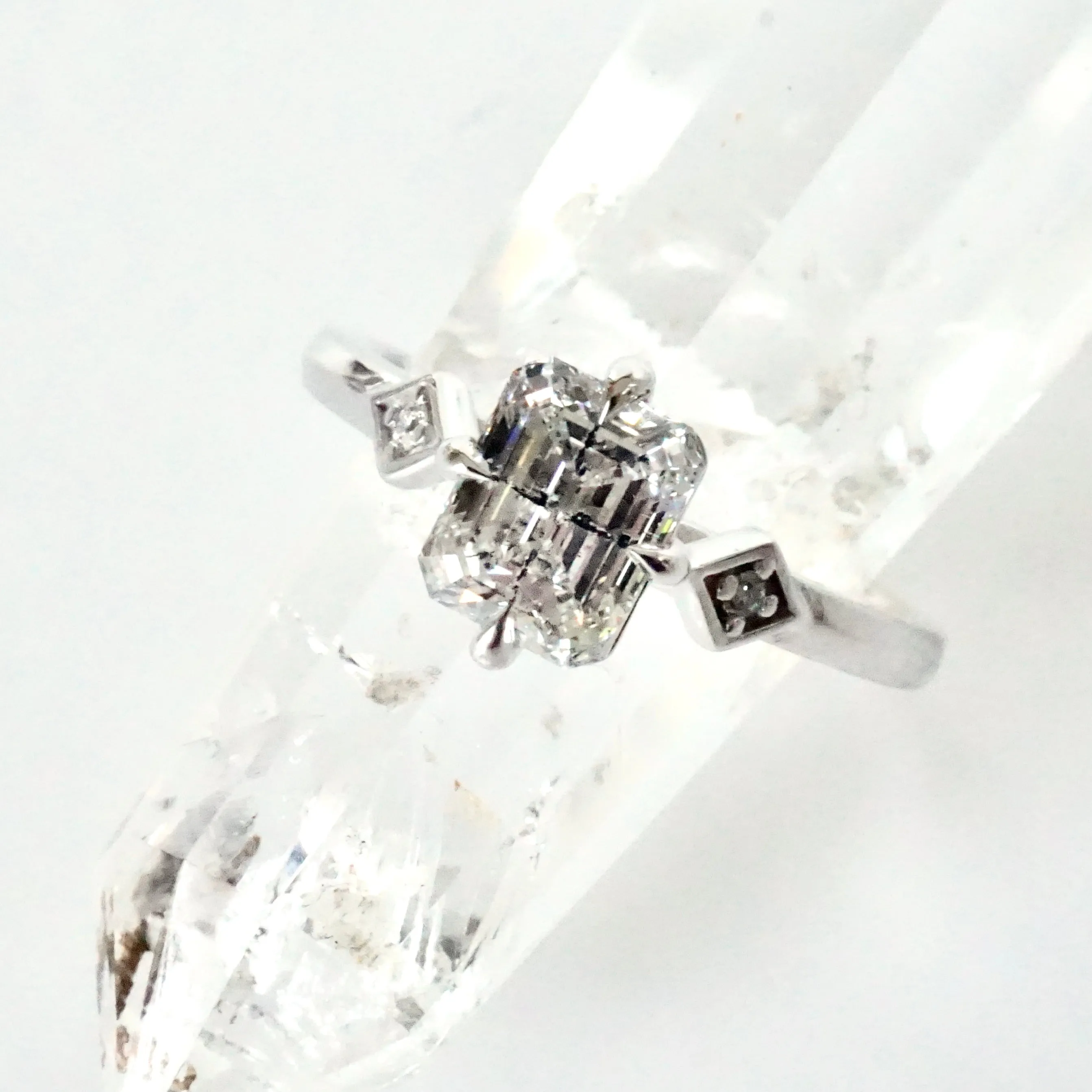 Emerald Cut Lab Diamond Engagement Ring - Alternative Diamond Engagement Ring