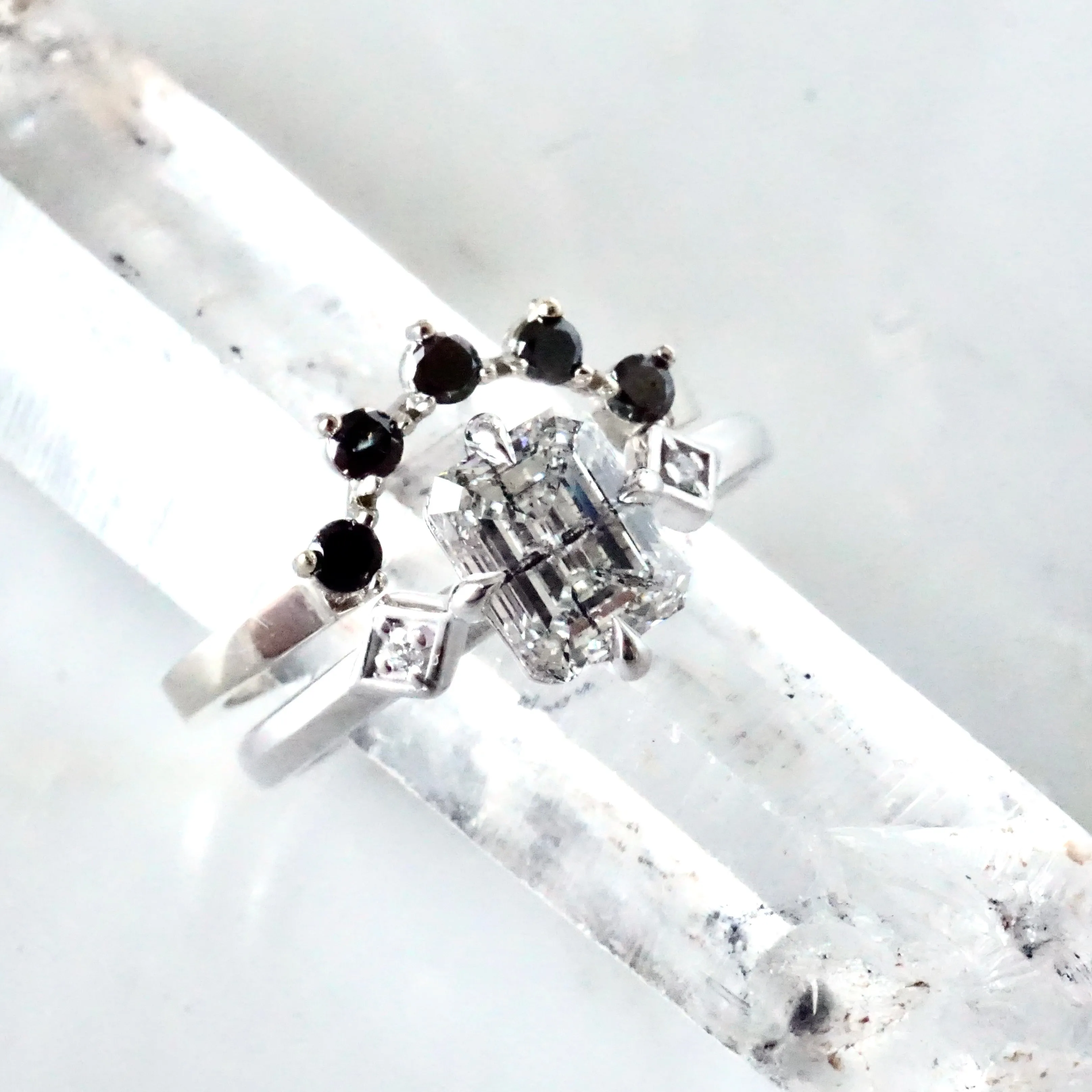 Emerald Cut Lab Diamond Engagement Ring - Alternative Diamond Engagement Ring