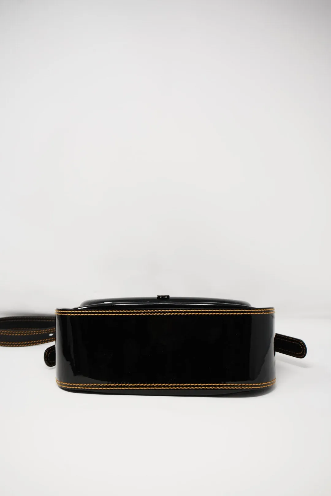 Fendi Patent Wild Stitch Shoulder Bag