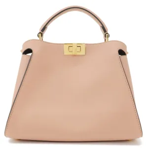 FENDI Peekaboo Iconic Essentially Leather 2Way Bag Pink 8BN302