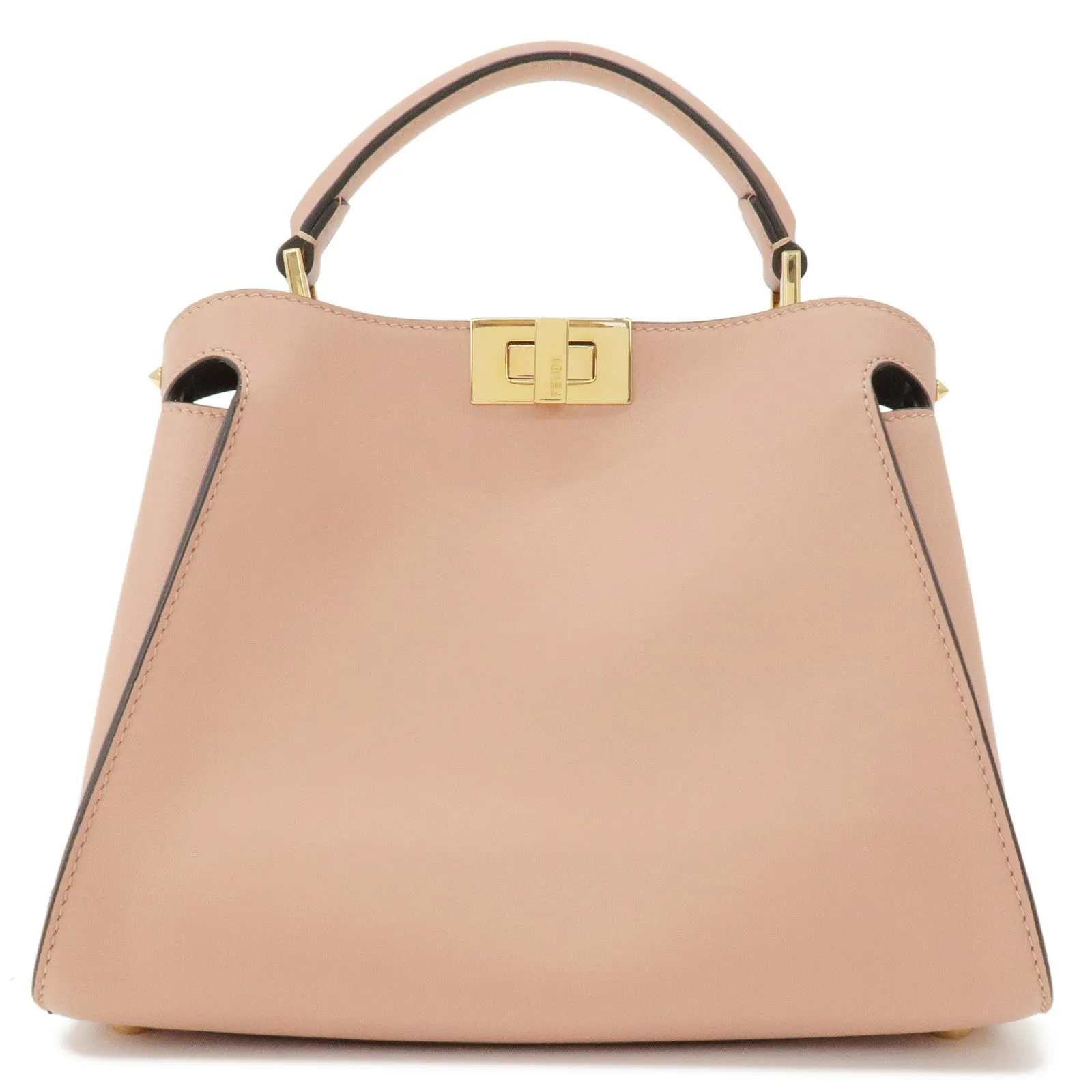 FENDI Peekaboo Iconic Essentially Leather 2Way Bag Pink 8BN302