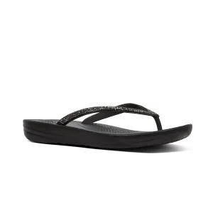 FitFlop Iqushion Flip Flops Black