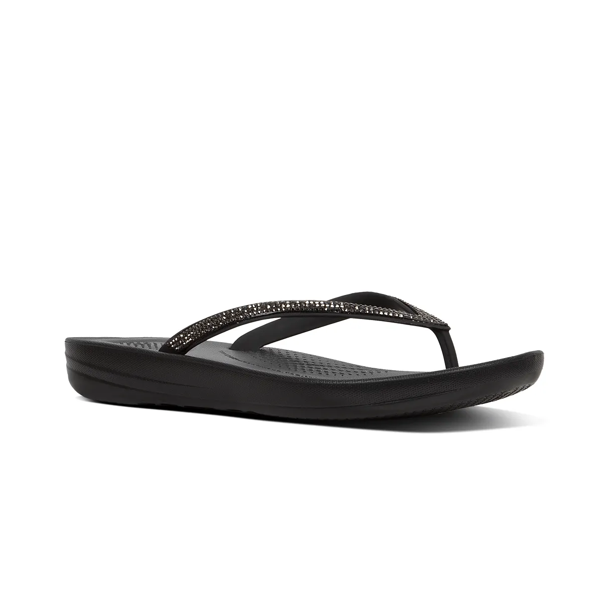 FitFlop Iqushion Flip Flops Black