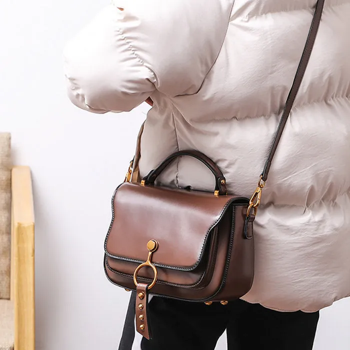 Genuine Leather Womens Crossbody Bags Shoulder Bag Purses for Women