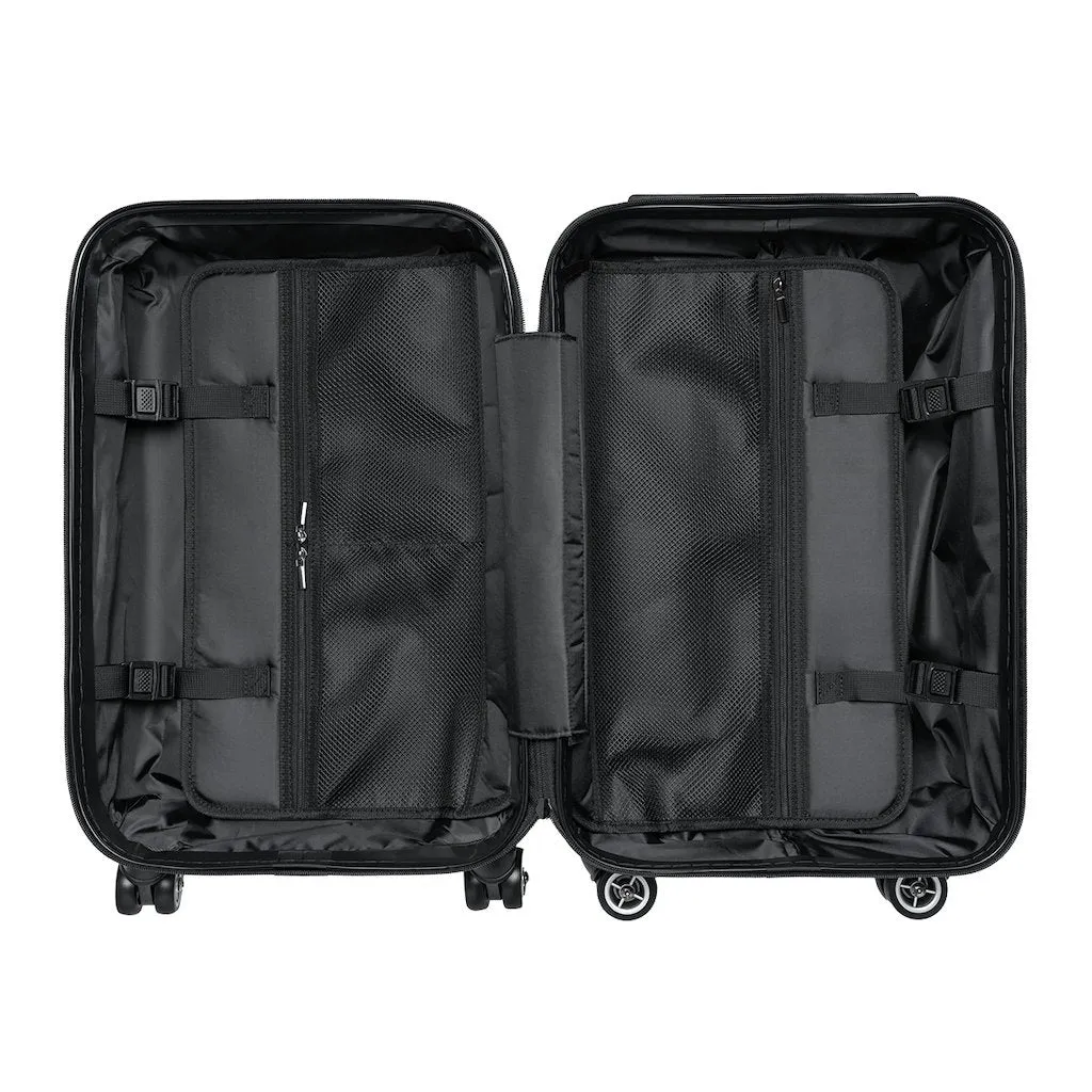 Greenflower on Purple - Cabin Suitcase