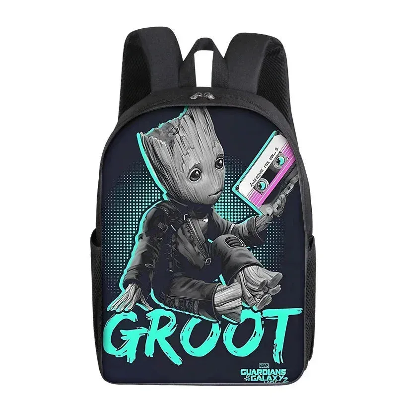 Groot Marvel Superhero Cartoon Backpack - Stylish School Bag for Students, Office Use & Kids' Gifts