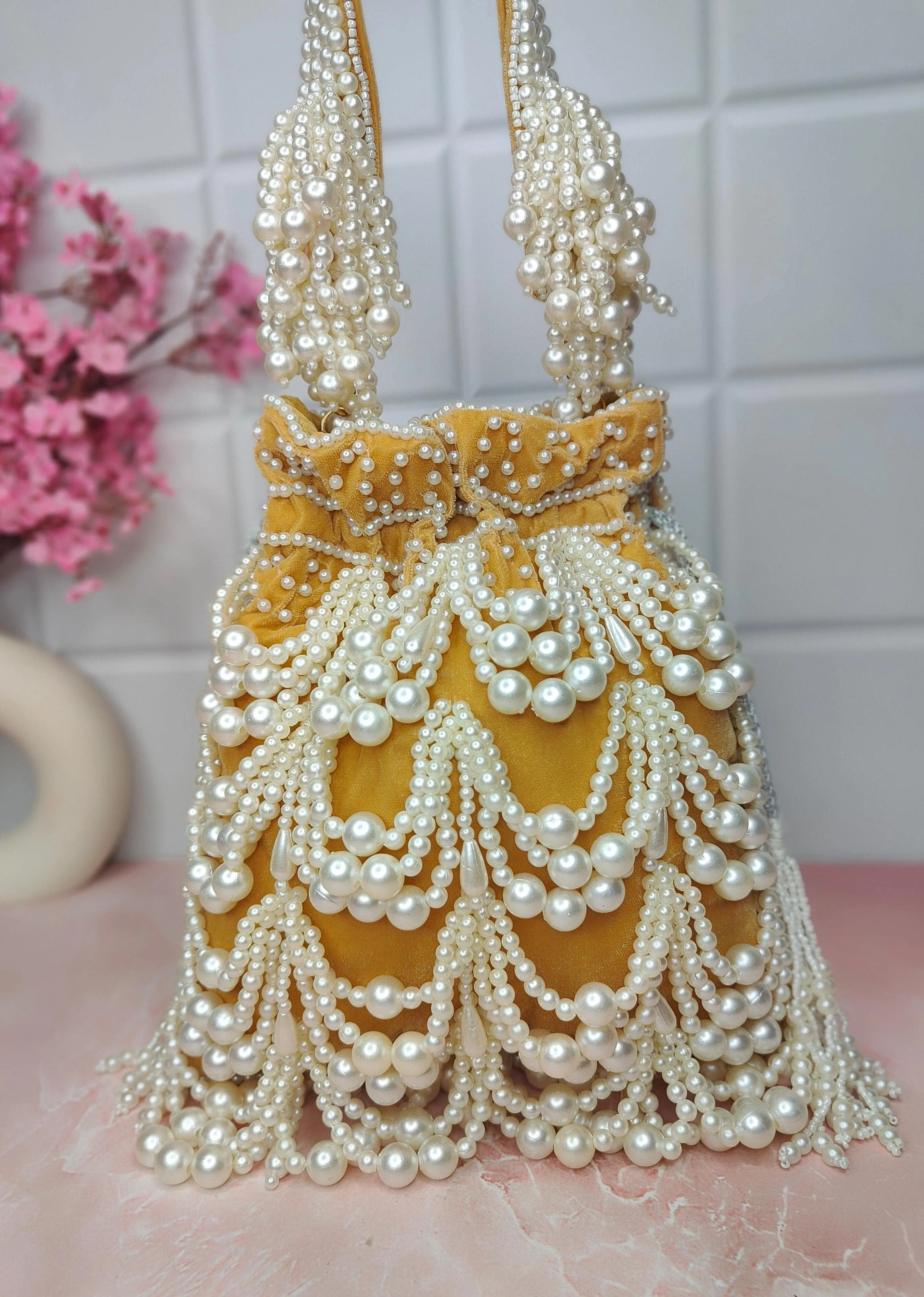 Hayat Pearl Potlis Wedding Bridal Potlis Bridesmaid  Potli
