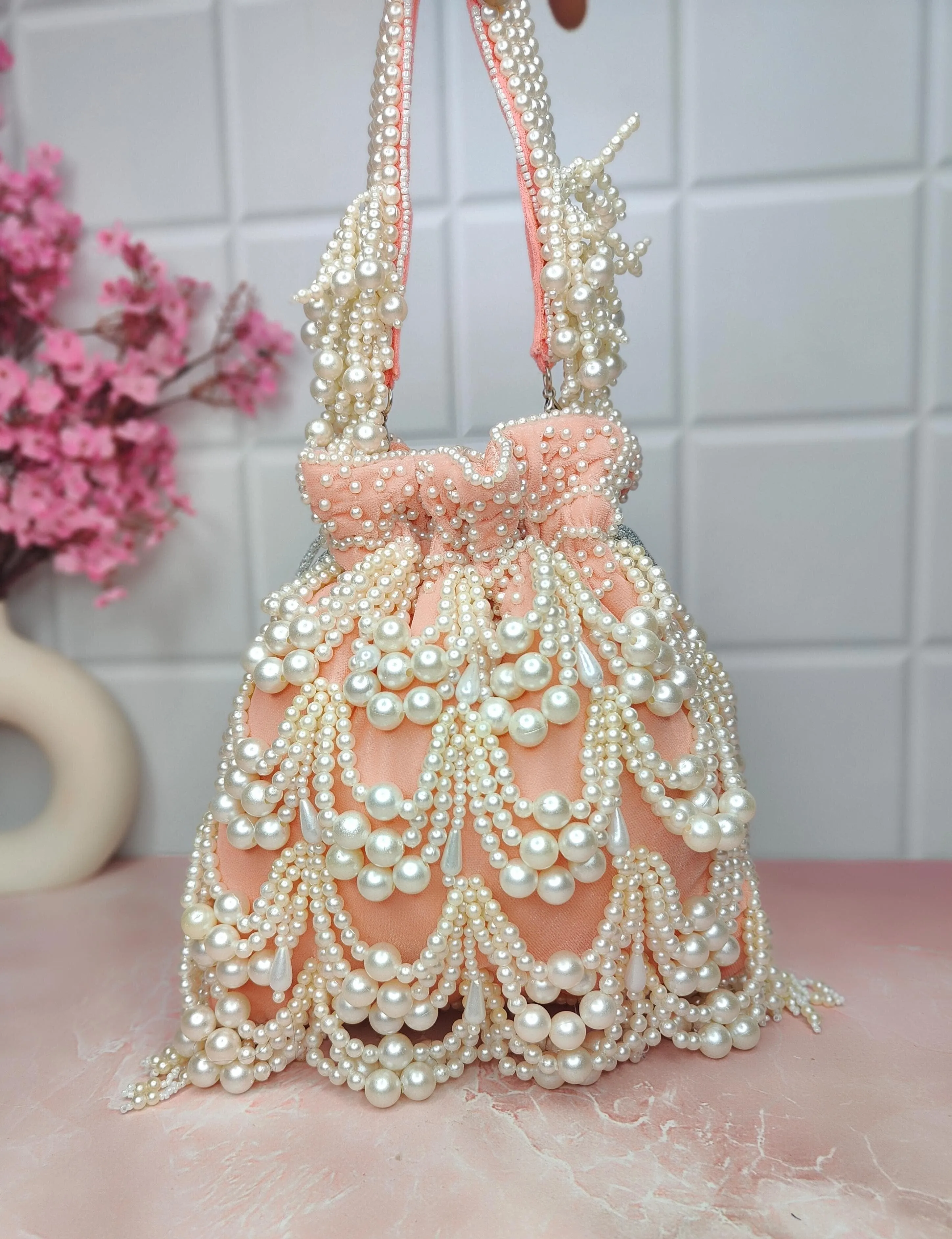 Hayat Pearl Potlis Wedding Bridal Potlis Bridesmaid  Potli