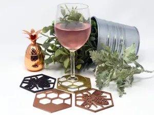 Honey Comb Bee Coasters