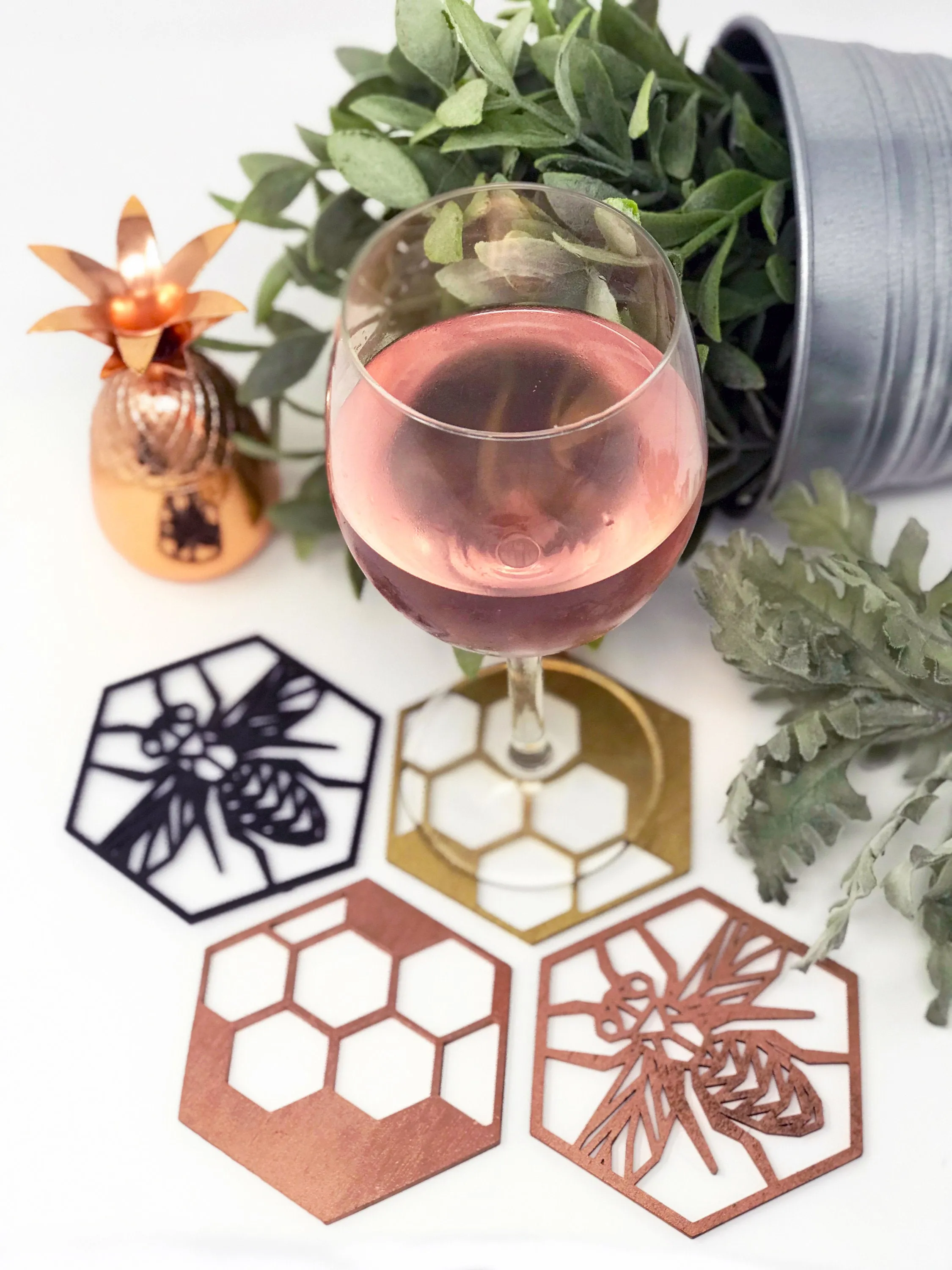 Honey Comb Bee Coasters