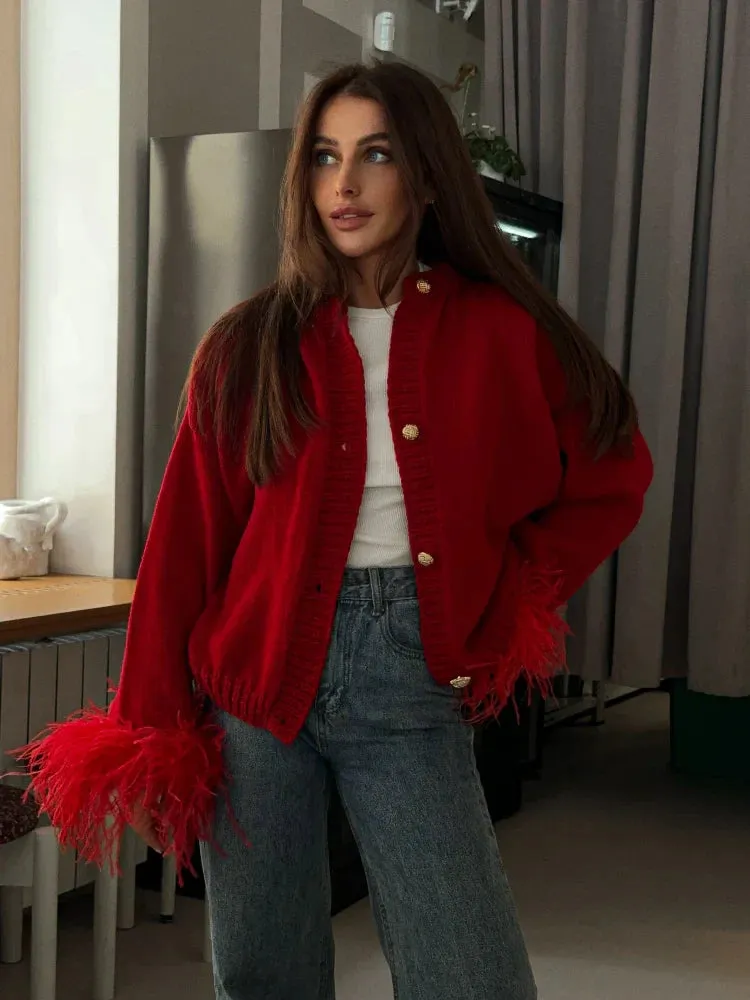 Ivyshape | Chic Feather Cardigan