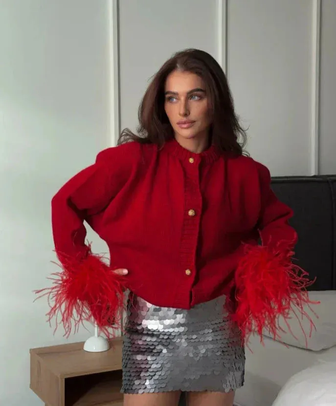 Ivyshape | Chic Feather Cardigan