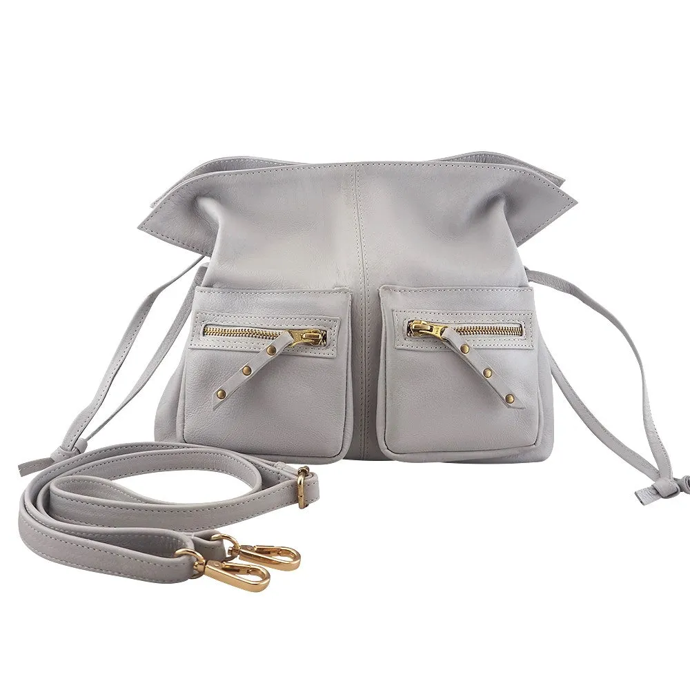 Jillian Drawstring Crossbody | Ash Grey