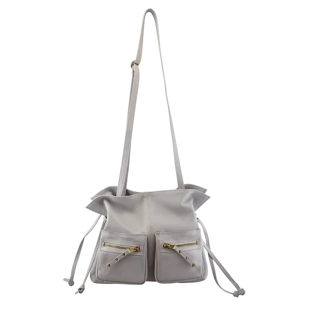 Jillian Drawstring Crossbody | Ash Grey