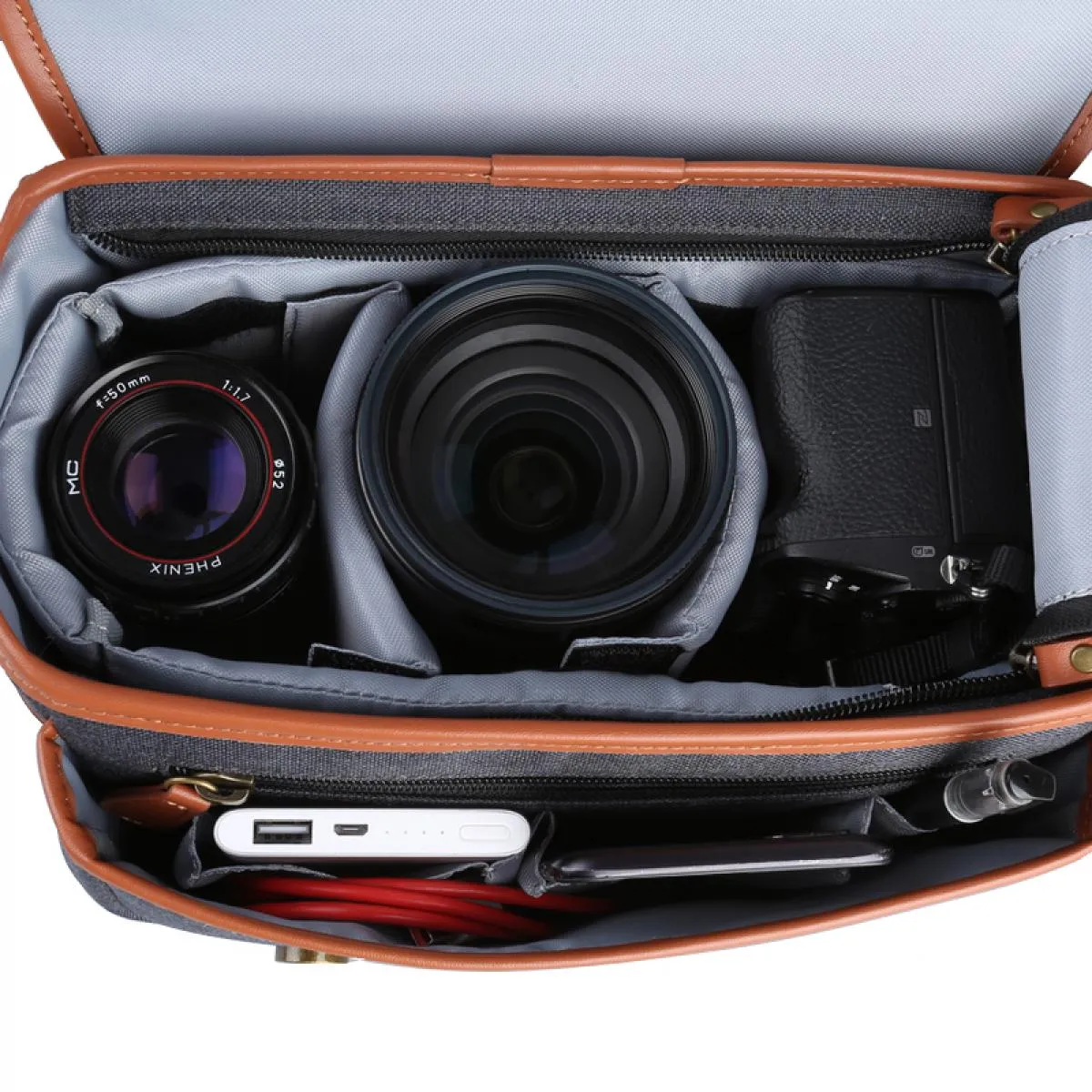 K&F Concept KF13-093 Compact Messenger Shoulder Bag for DSLR Cameras Travel Use