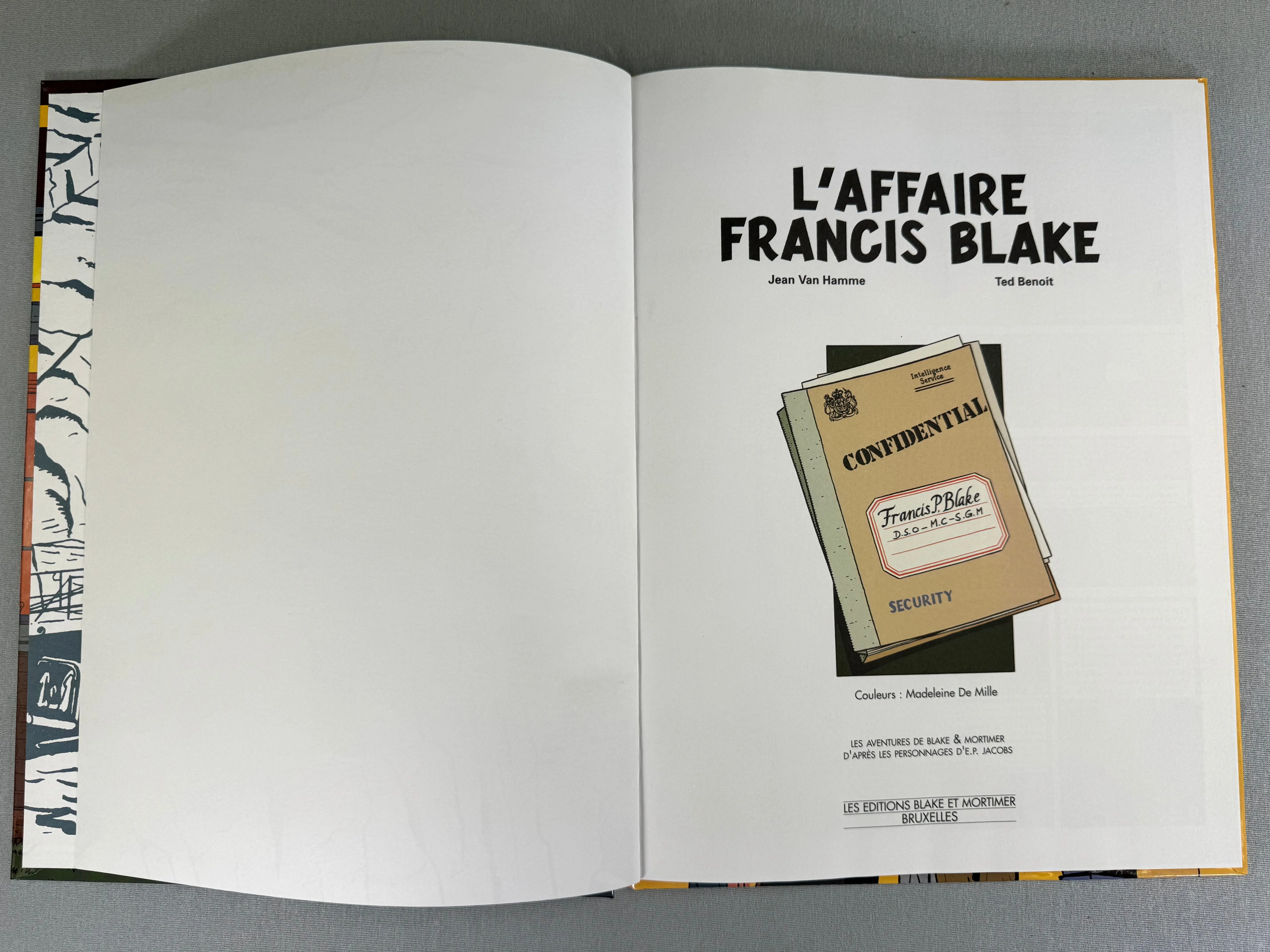 L' Affaire Francis Blake: Edgar P. Jacobs 1999 2nd Reprint Edition HB Blake Mortimer