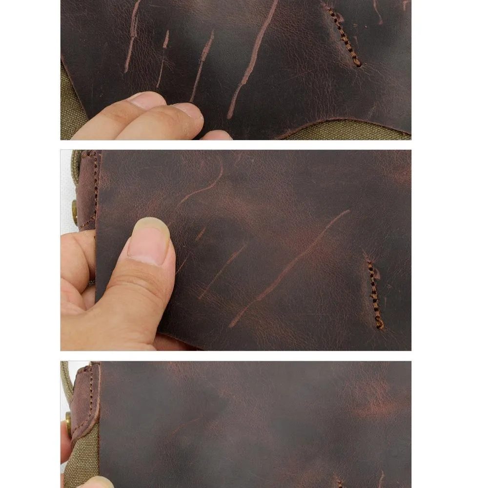 Large Leather Duffle bag With Trolley Sleeve