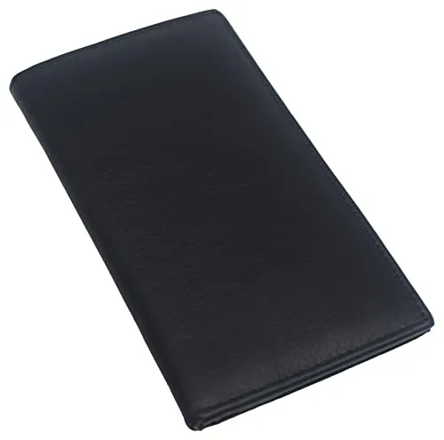 Leather Long Wallets for Men RFID Protected - Men's Slim Long Wallet & Checkbook Wallet