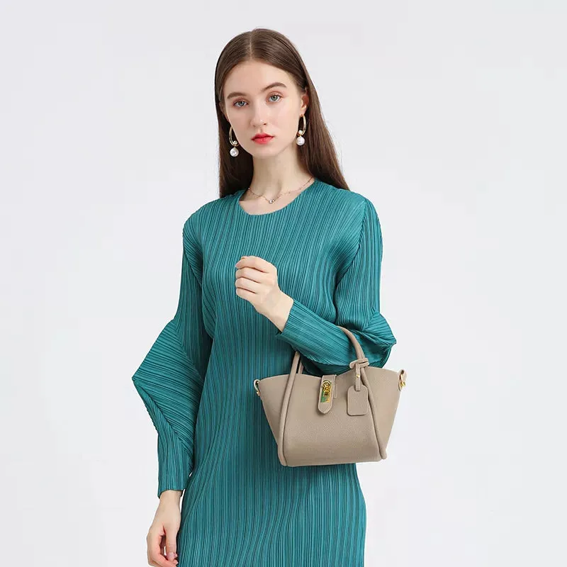 Leather Small Crossbody Tote