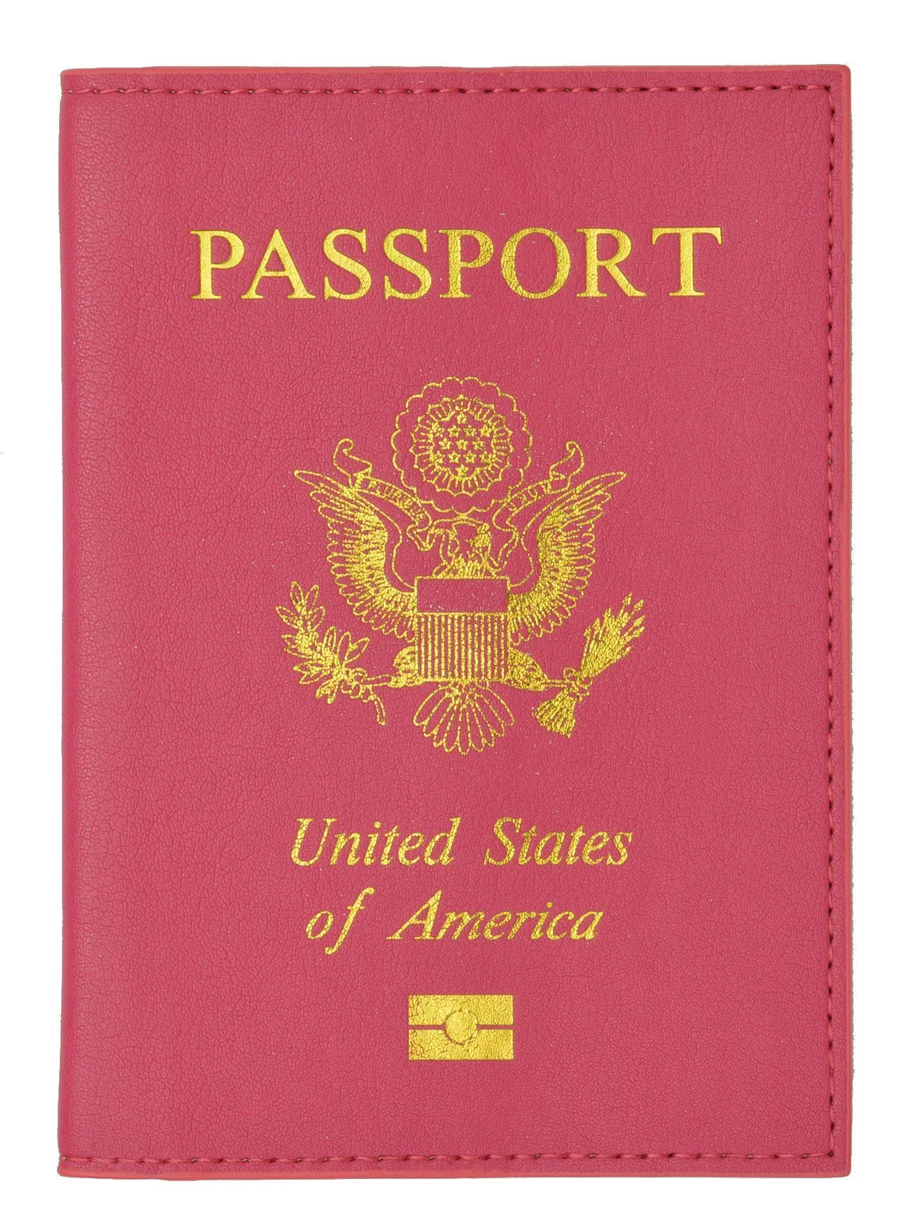 Leather USA Logo Passport Holder - Baby Blue