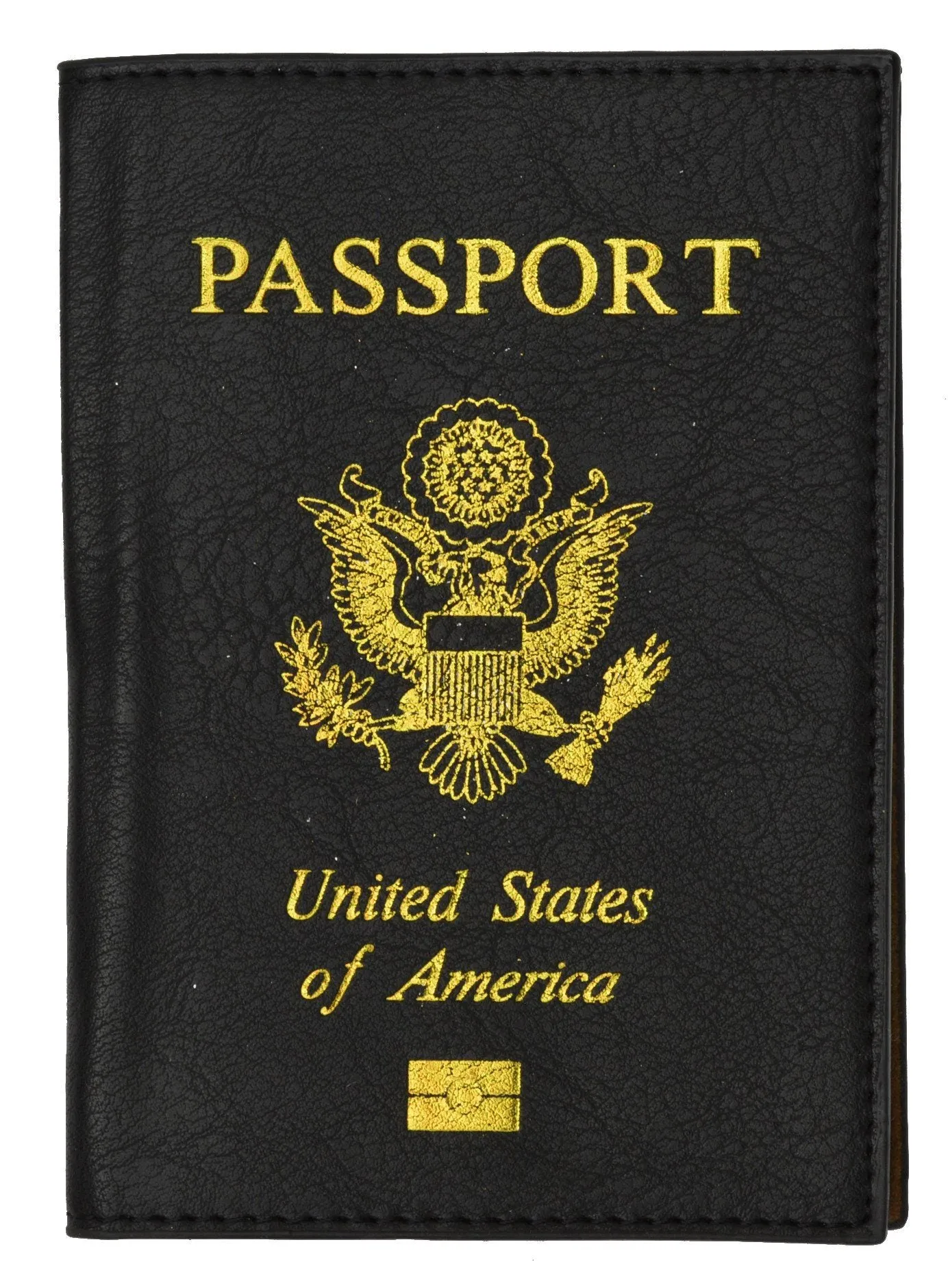 Leather USA Logo Passport Holder - Baby Blue