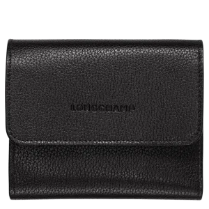 Longchamp - Le Foulonné Compact Purse/Wallet in Black