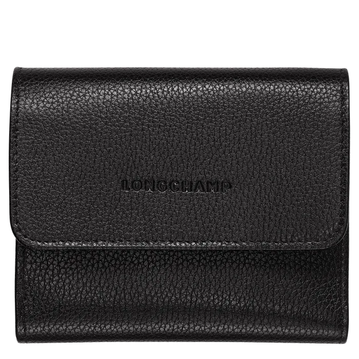 Longchamp - Le Foulonné Compact Purse/Wallet in Black