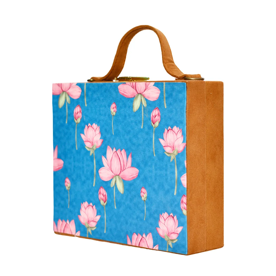 Lotus Print Clutch