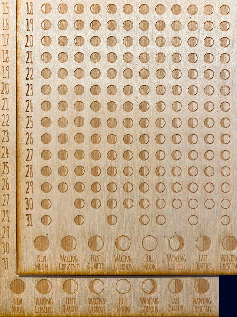 Lunar Moon Calendar, Phases of the Moon