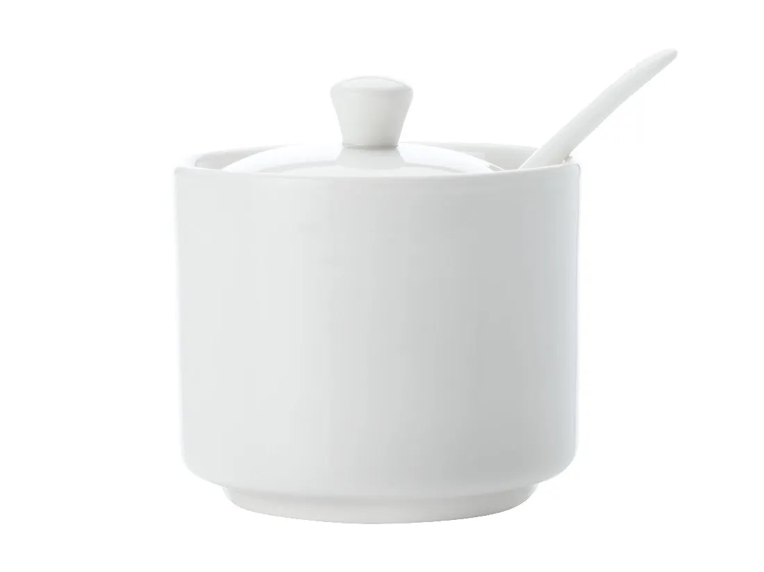 Maxwell & Williams White Basics Straight Sugar With Spoon Gb