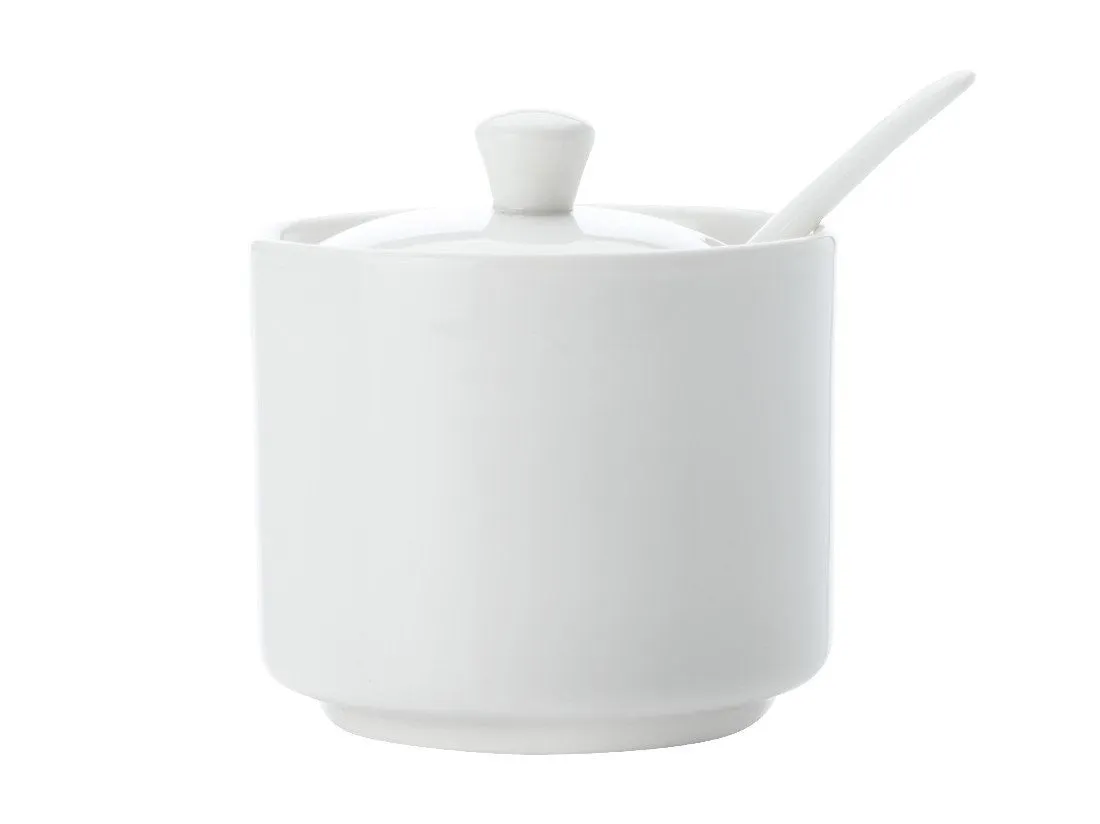 Maxwell & Williams White Basics Straight Sugar With Spoon Gb