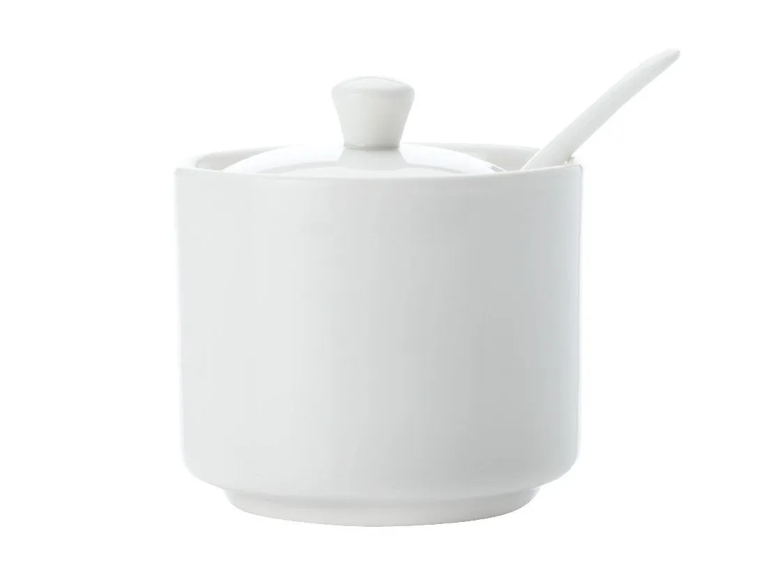 Maxwell & Williams White Basics Straight Sugar With Spoon Gb