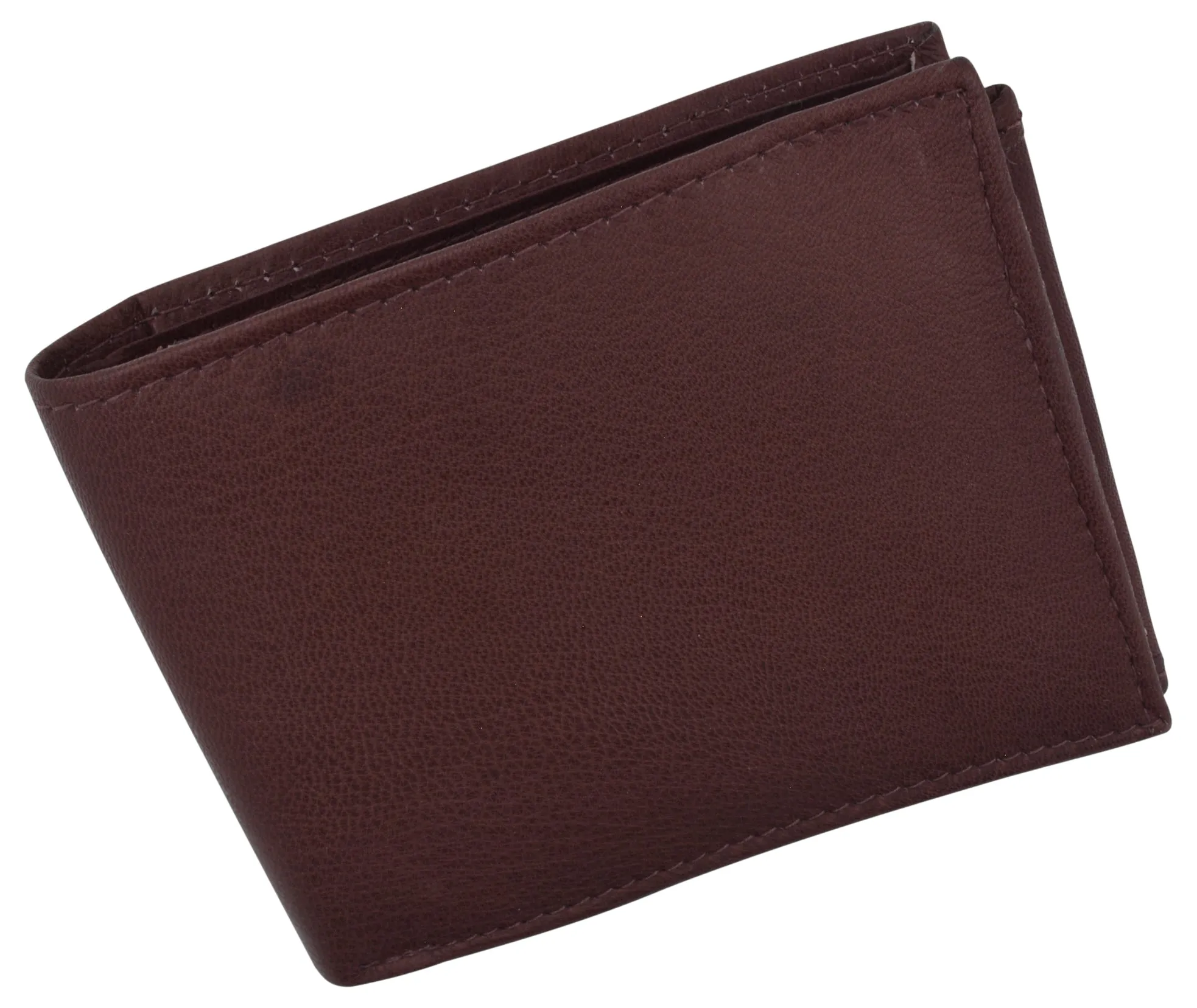 Mens RFID Blocking Leather Credit Card ID Snap Holder Bifold Wallet