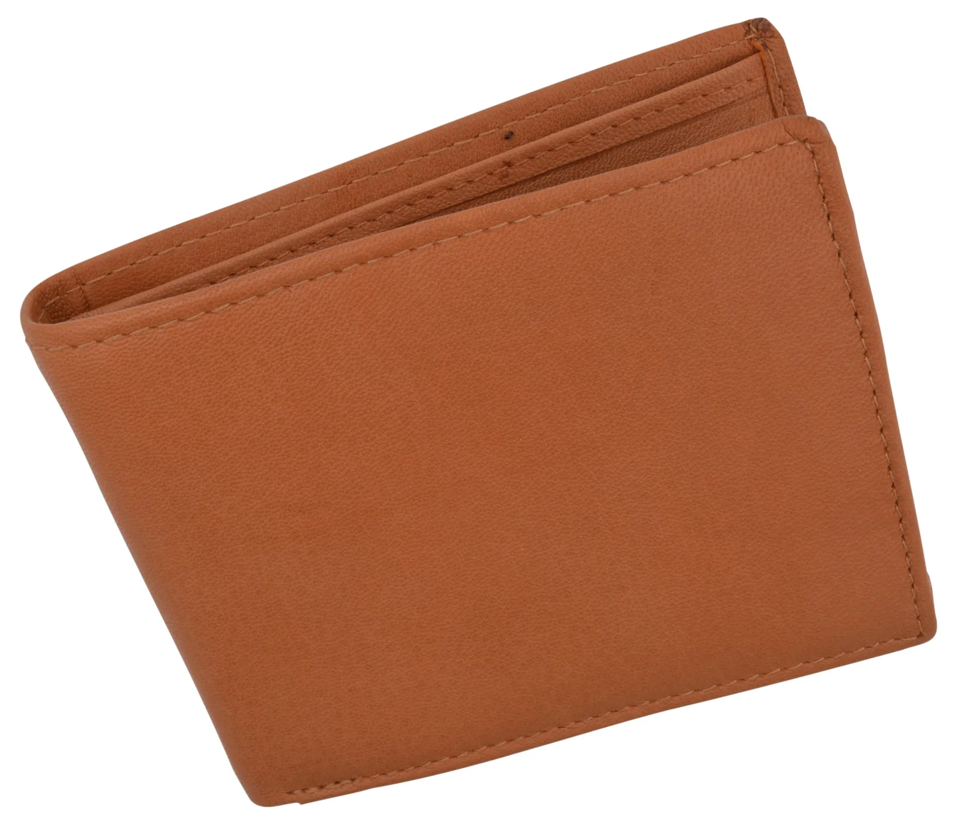 Mens RFID Blocking Leather Credit Card ID Snap Holder Bifold Wallet