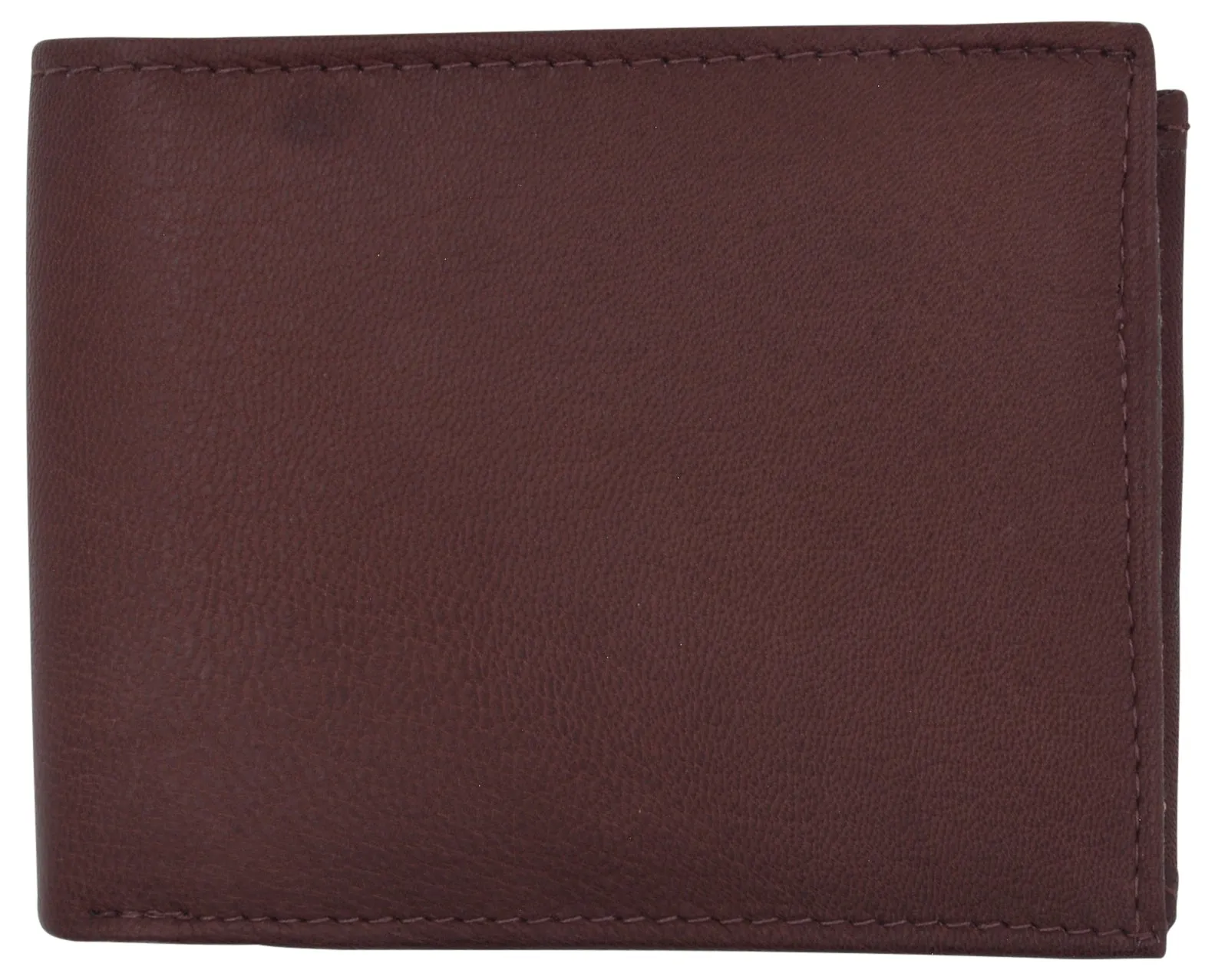 Mens RFID Blocking Leather Credit Card ID Snap Holder Bifold Wallet