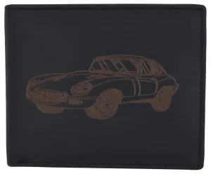 Mens Shelby Cobra Car Logo RFID Leather Bifold Flap Card ID Holder Wallet