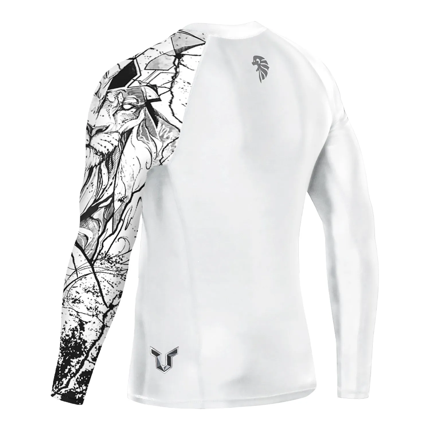 Men's Splice UV Sun Protection UPF 50  Skins Rash Guard Long Sleeves