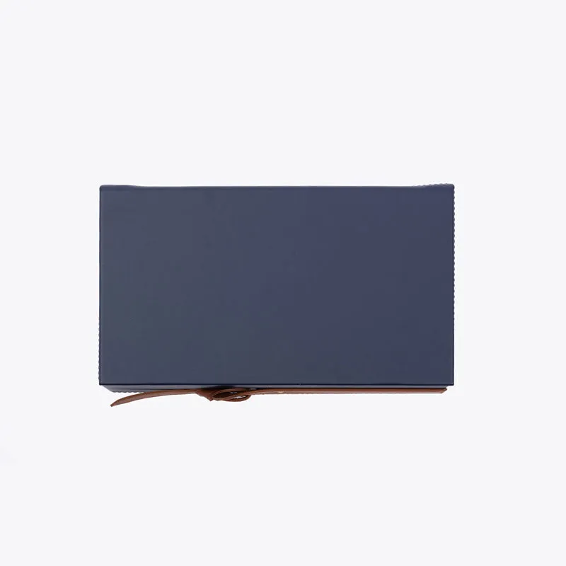 Mona Vegan Leather Tissue Box - Navy Blue