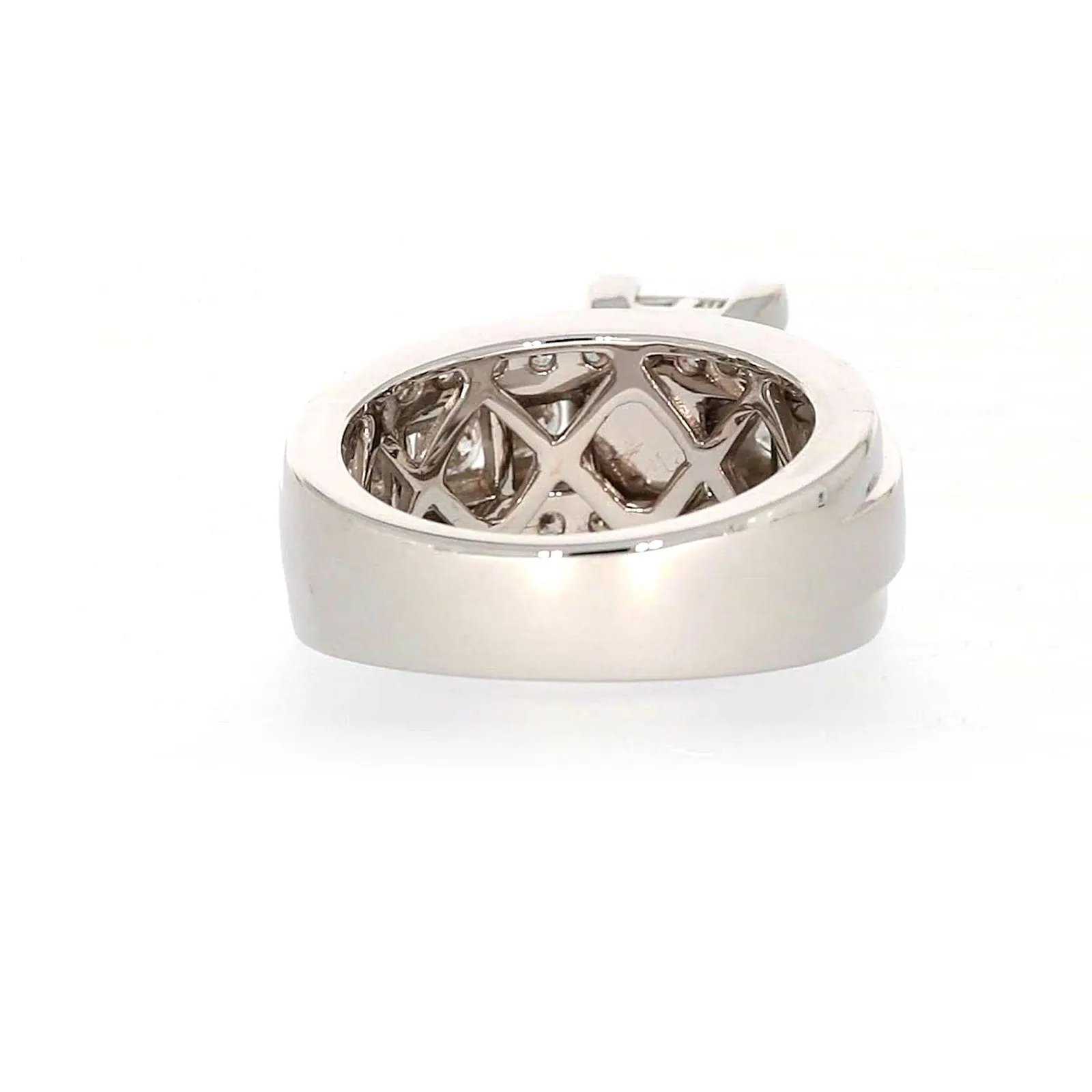New York 14ct White Gold Round Brilliant & Princess Cut 2.65 CARAT tw of Diamonds Ring