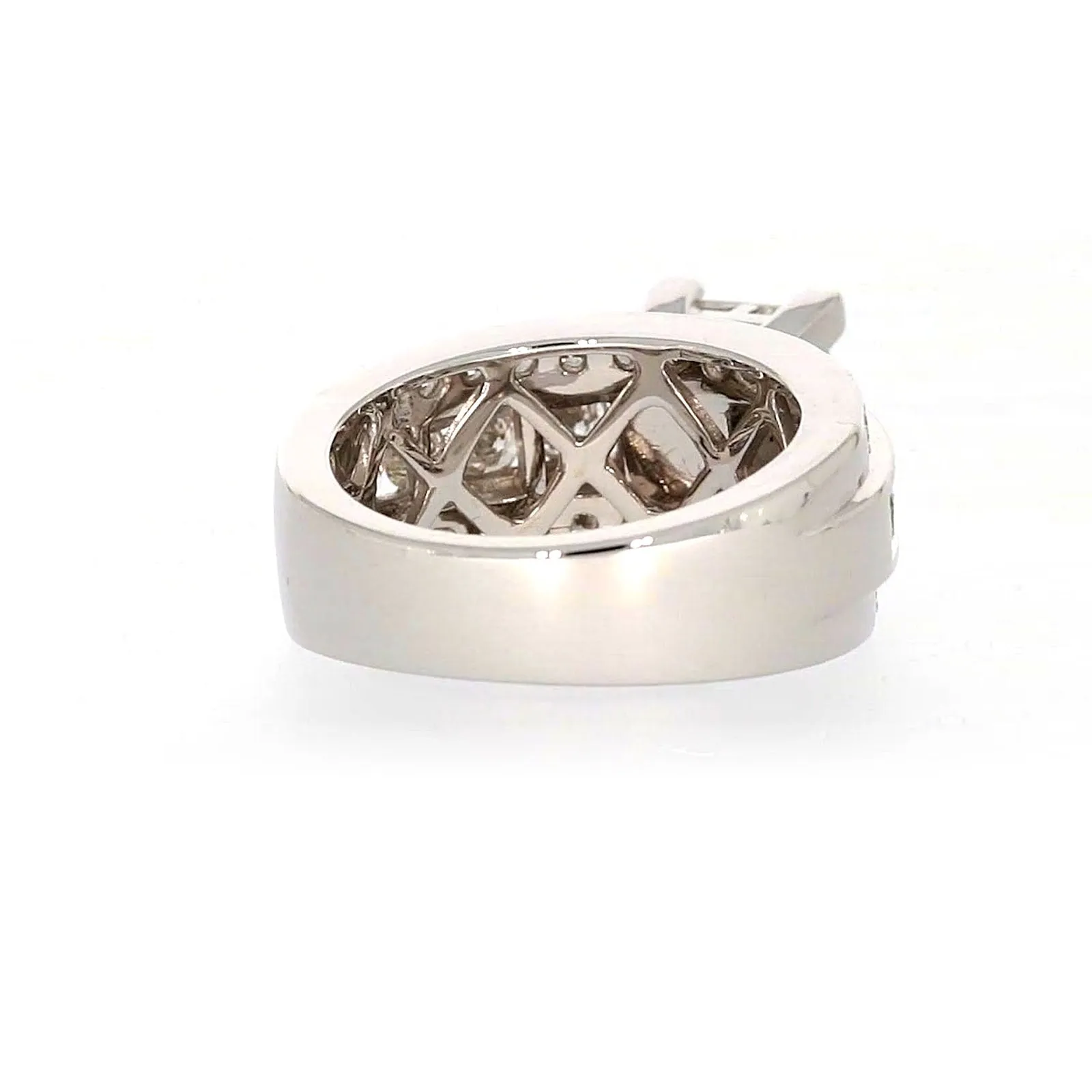New York 14ct White Gold Round Brilliant & Princess Cut 2.65 CARAT tw of Diamonds Ring