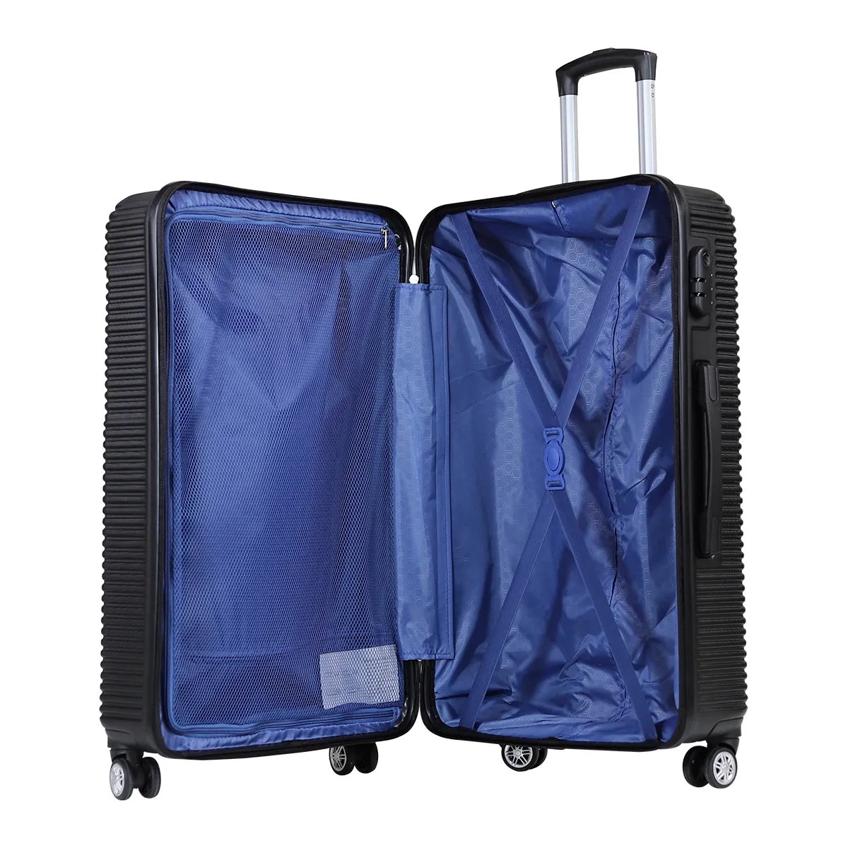 Newcom 28" (70 cm) Hard Shell Trolley Suitcase - Black